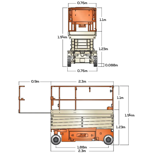 Ножничный подъёмник JLG 2630 ES