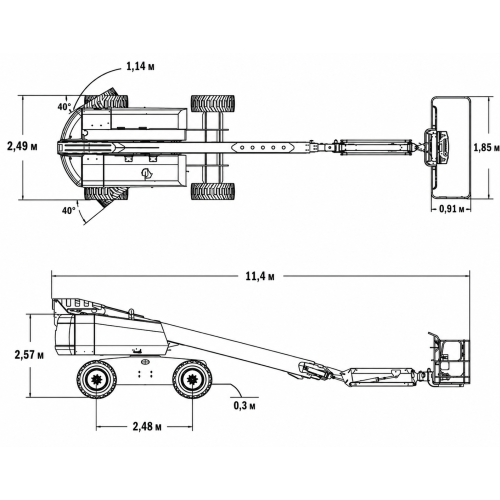 Телескопический подъёмник JLG 660SJ